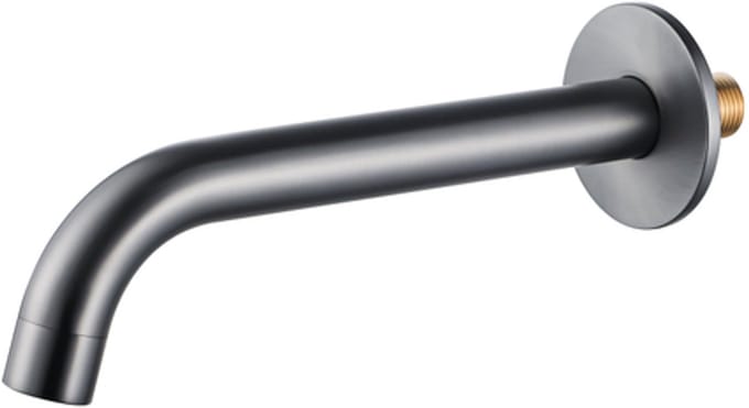 FugaFlow Eccelente Acces uitloop - 22cm inkortbaar - Geborsteld Gunmetal PVD