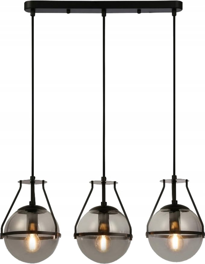 DROP Plafondlamp 3x E14 Zwart Glas - Elegant Modern Design