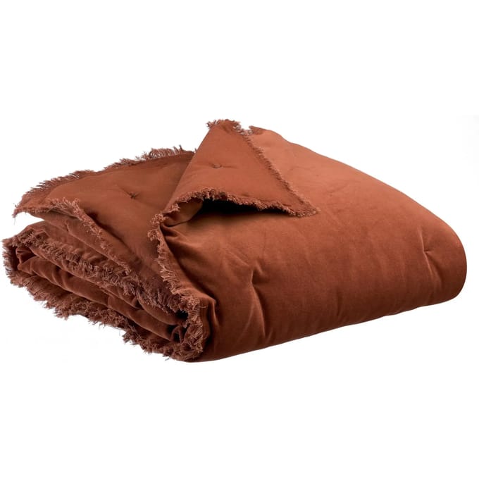 VIVARAISE - Effen plaid Fara Caramel 135 x 200