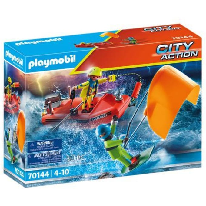 PLAYMOBIL City Action Redding op zee: kitesurfersredding met boot - 70144