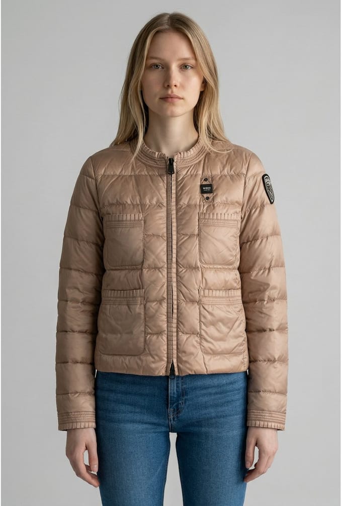 Blauer Roze-beige jas