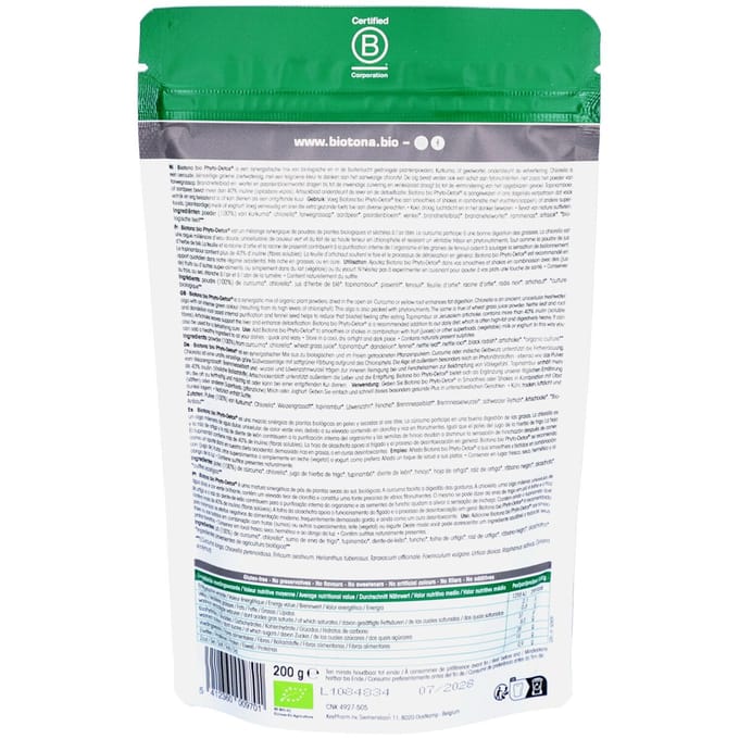 Biotona Phyto-detox organic powder bio 200 Gram