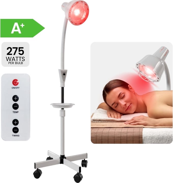 Resty® Infraroodlamp 275 Watt - Warmtelamp - Roodlichttherapie - Timer - Spieren