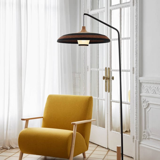 Forestier Grass vloerlamp, bruin