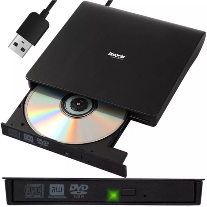 Izoxis externe DVD/CD brander – USB 3.0 plug & play