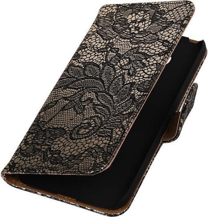 Zwart Lace booktype cover hoesje voor LG G5
