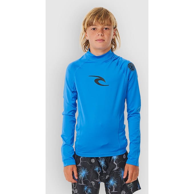 Rip Curl Waves UPF Kids Lycra met lange mouwen blauw