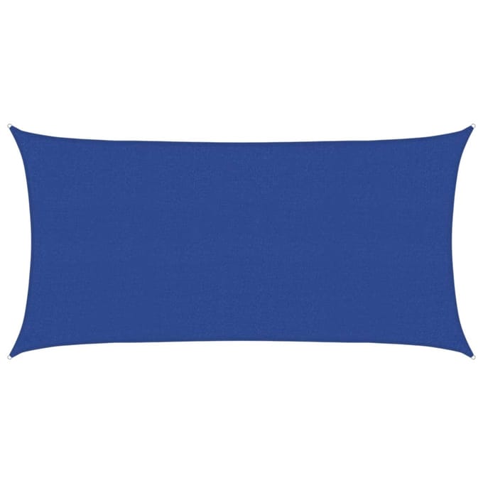vidaXL - Zonnezeil - 160 - g/m² - 2,5x4,5 - m - HDPE - blauw