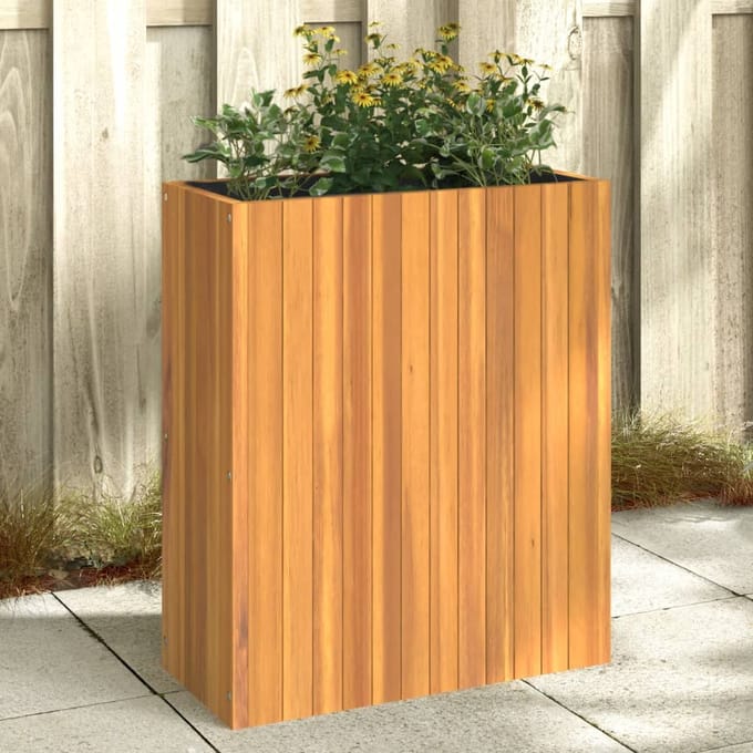 vidaXL - Plantenbak - 59x27,5x70 - cm - massief - acaciahout