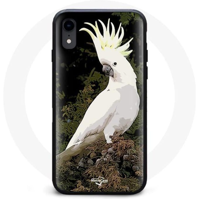 Coque - Cacatoès - Iphone X - Noir - Souple - Protection de l'appareil