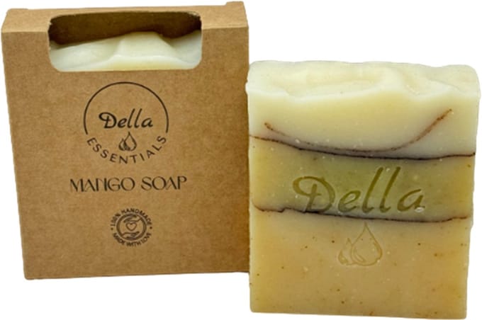 Della Essentials Mango Zeep - Fruitige Handgemaakte Zeep - Biologisch & Vegan - Zeepblok 100 gram