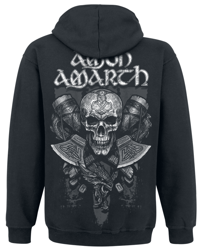 Amon Amarth Vest met capuchon - Carved Skull - S tot M - voor Mannen - zwart