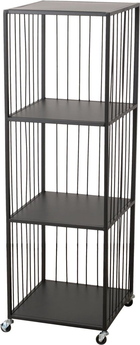 Boltze Stellingkast Cindy metaal zwart 119 cm hoog