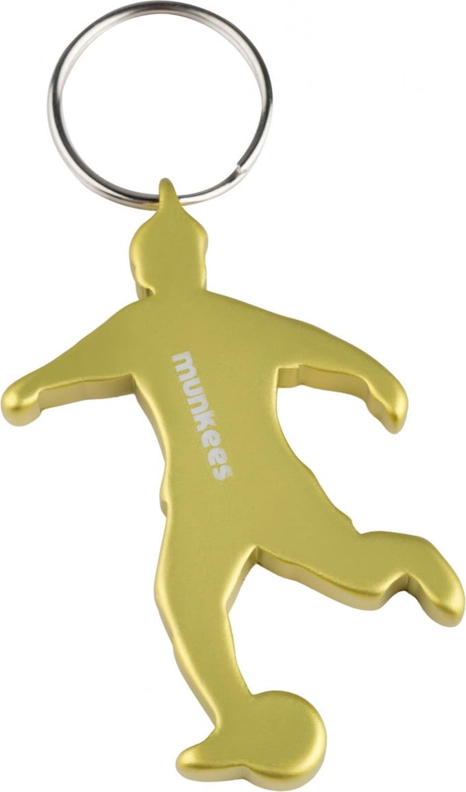 Munkees Flesopener Voetbalspeler Goud Staal 7 Cm