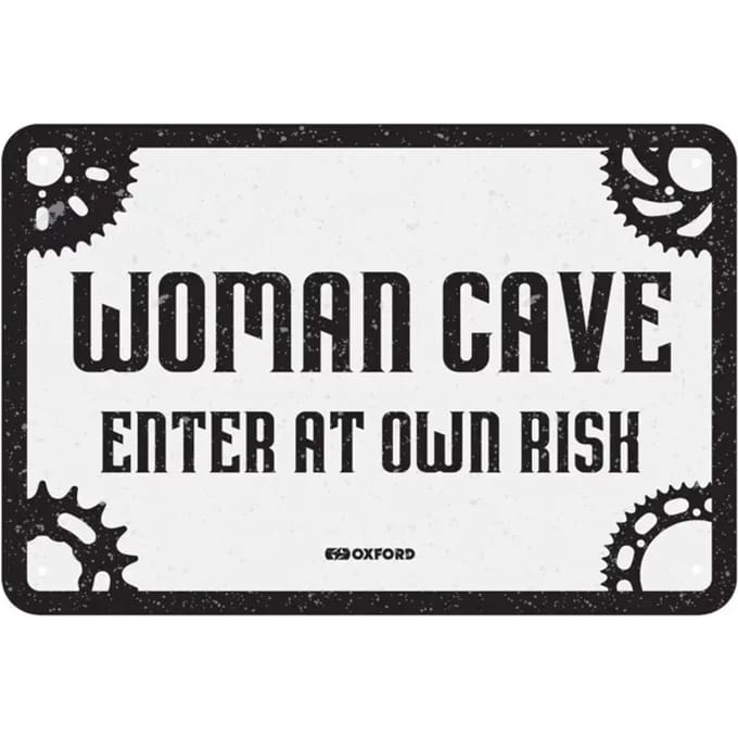 Garage metalen plaat Oxford Woman Cave