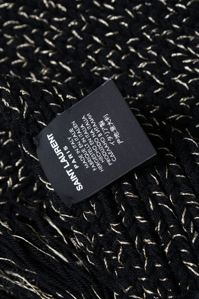 Saint Laurent, chunky gebreide oversized sjaal