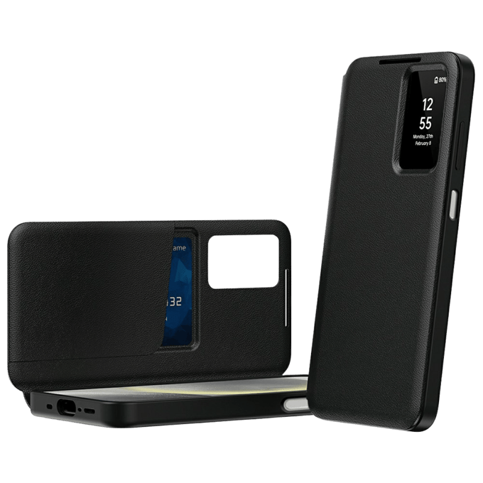 CaseBody Samsung Galaxy A37 Smart Cover Zwart