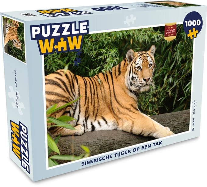 Puzzel Tijger - Boom - Bladeren - Legpuzzel - Puzzel 1000 stukjes volwassenen