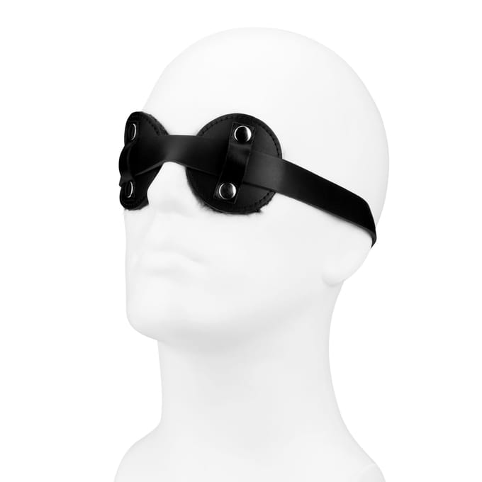 Rimba - Blinddoek - Leren Masker Met Bont Aan Binnenzijde