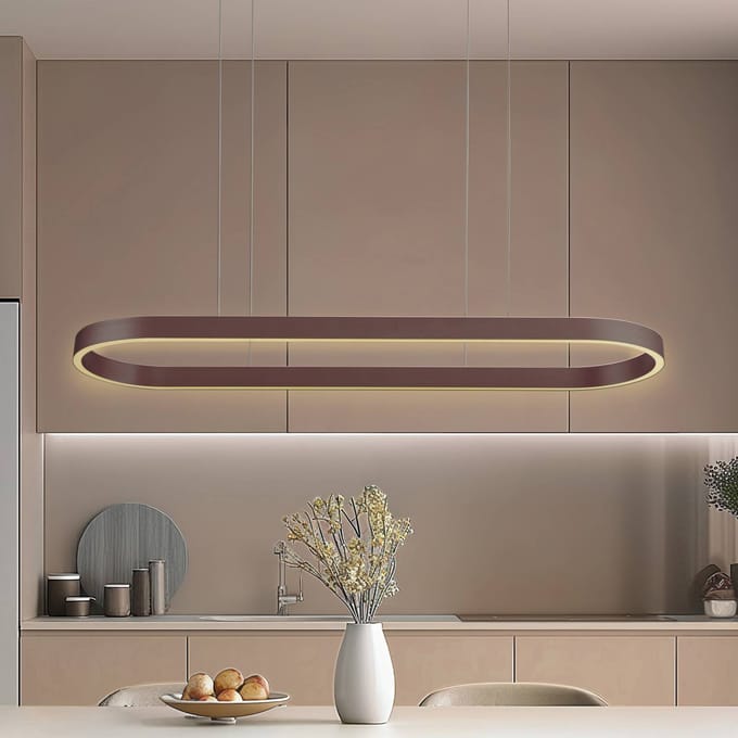 Lucande Smart LED hanglamp Melinay, koffie, CCT, Tuya