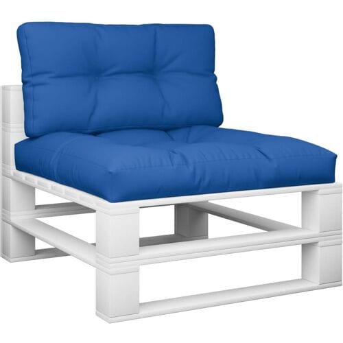 vidaXL Palletkussens 2 st stof koningsblauw