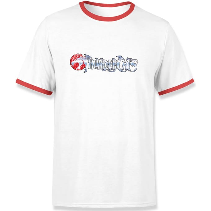 Thundercats Logo Ringer T-Shirt - White/Red - S - White/Red