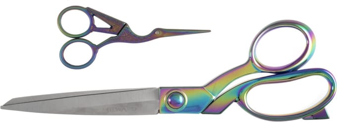 Milward Set Stoffenschaar (25,5cm) & Borduurschaar (11,5cm) Rainbow