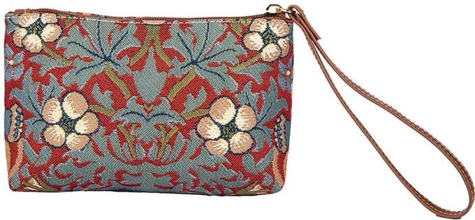 Polstasje - portemonnee – Strawberry Thief Red – William Morris