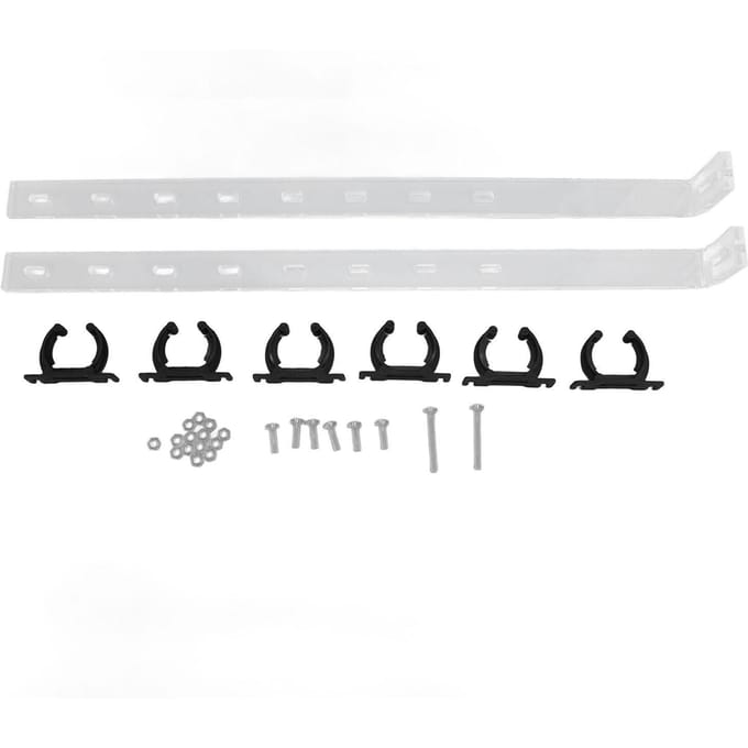 2 Stuks Aquarium Licht Houder Verstelbaar Acryl Transparant Eenvoudige Installatie Vis Tank Licht Verhoger white