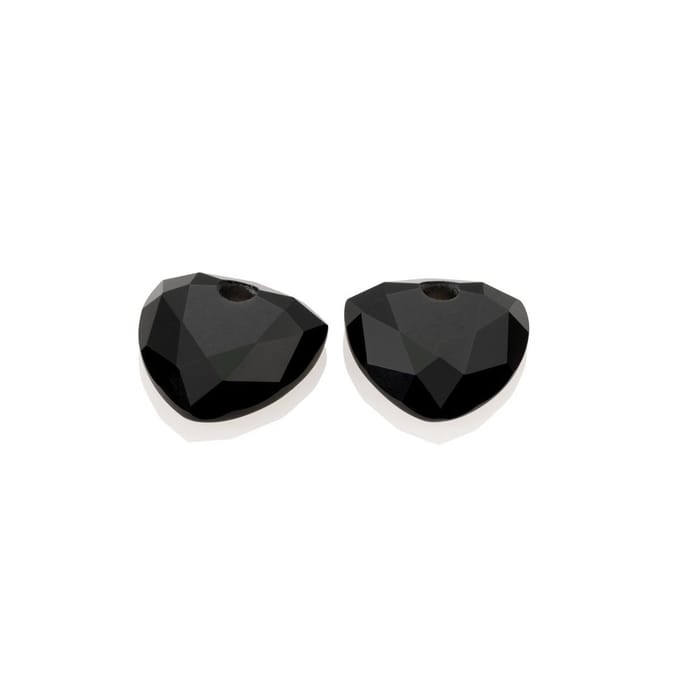 Sparkling Jewels Oorbel Edelstenen - Onyx Trillion Cut EAGEM07-TRI