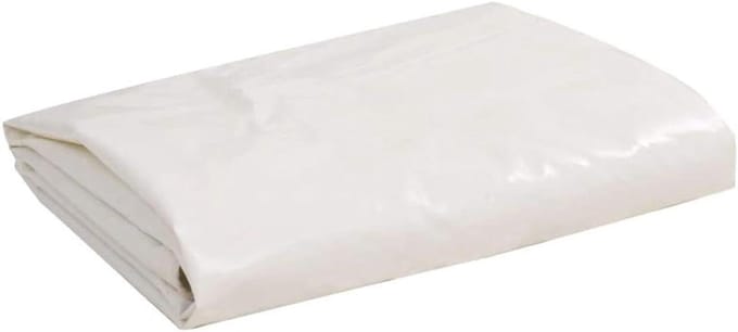 Afdekzeil PVC - Waterdicht zeil - Bescherming buiten - Scheurbestendig canvas - 6 x 8 m - Wit