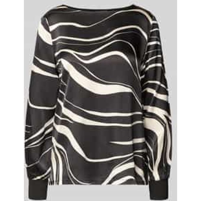s.Oliver BLACK LABEL - Dames t-shirt - Maat S - Vrouwen - ZWART - Viscose