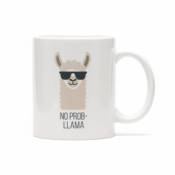 “No Prob-Llama” Mok – Grappige Lama Humor Koffiemok 330 ml