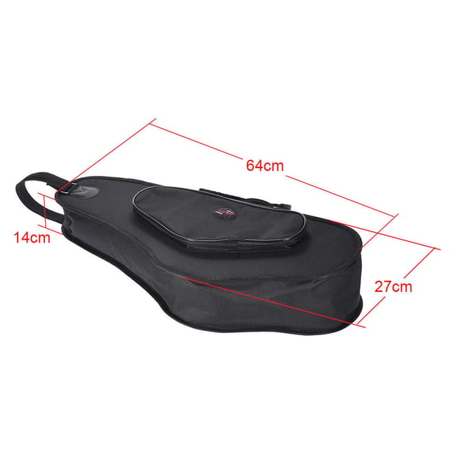 600D épaissir rembourré résistant à l'eau Saxophone Alto Sax sac étui 15mm mousse panneau dur Double fermeture éclair black
