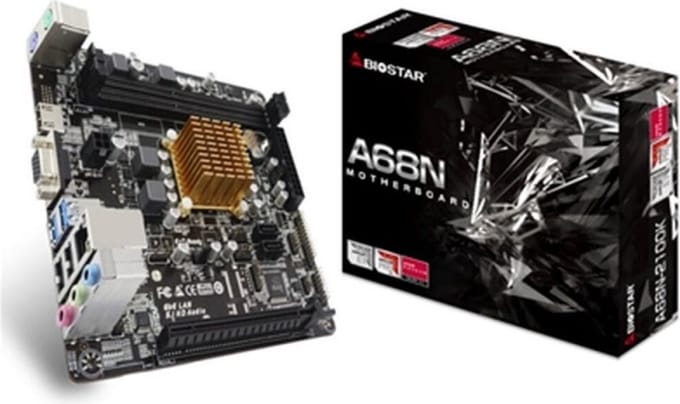 BIOSTAR A68N-2100K Moederbord - DDR3L (Low Voltage) RAM - Mini-ITX