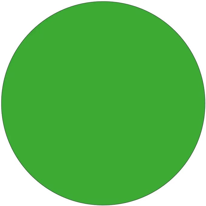 Rond lichtgroen bord | gecoat dibond materiaal | 40 cm