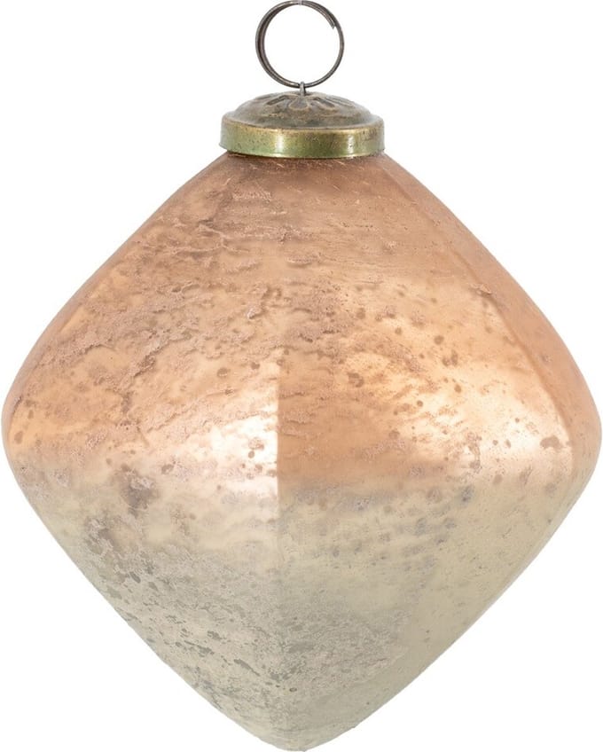 HomeBound by KY | Glazen kerstbal ombre blush | 12,5x12,5x12,5cm | kerstbal