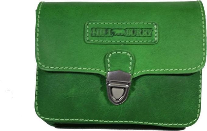 Hill Burry Hillburry Riemtasje  Schoudertasje Groen Leer