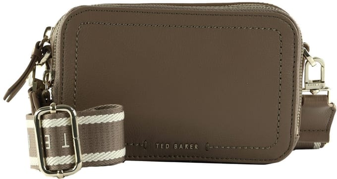 Ted Baker Leren schoudertas Linzie Webbing Leather Crossbody Camera Bag Taupe