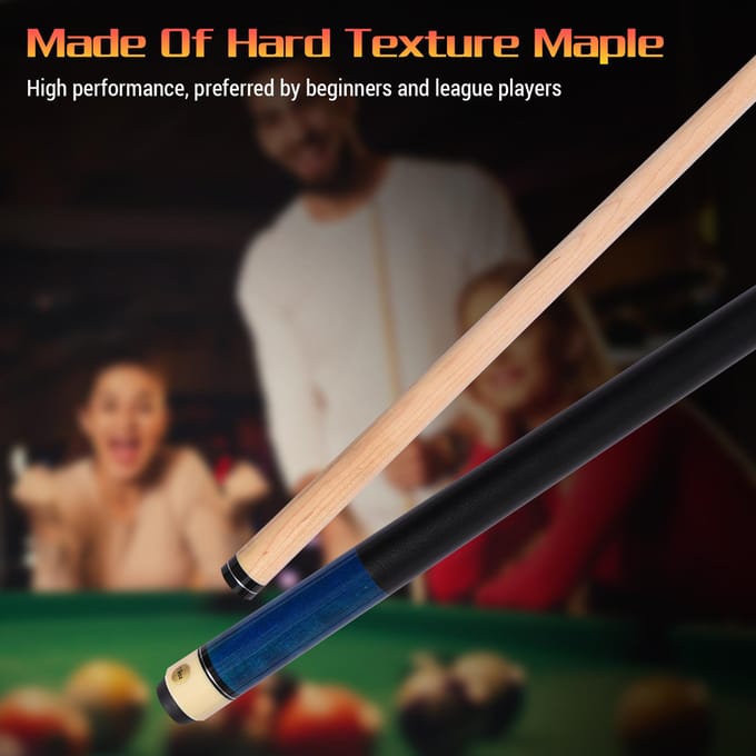Pool Sticks voor volwassenen 1,50 m/59in High-End Poolkeu Esdoorn Dubbeldelig Biljartontwerp 13MM Groot zwart