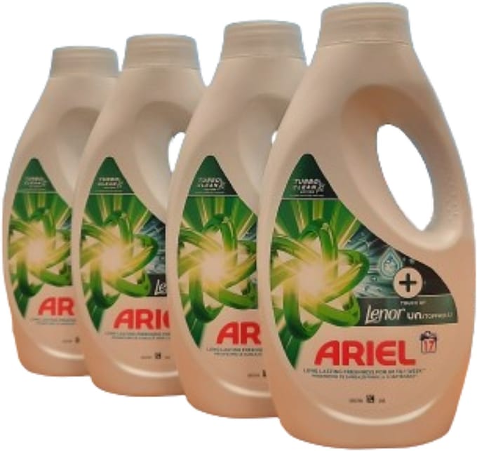 Ariel Vloeibaar Wasmiddel Regular Touch of Lenor Unstoppables 4x17 Wasbeurten