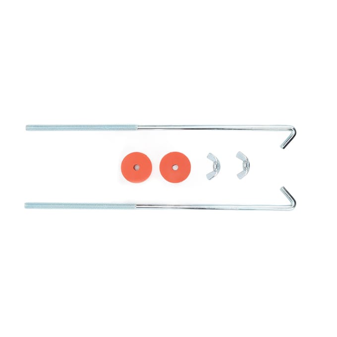 Kit de maintien de batterie chromé 10 pouces avec boulons à crochet en J, rondelles, écrous, accessoires automobiles universels white