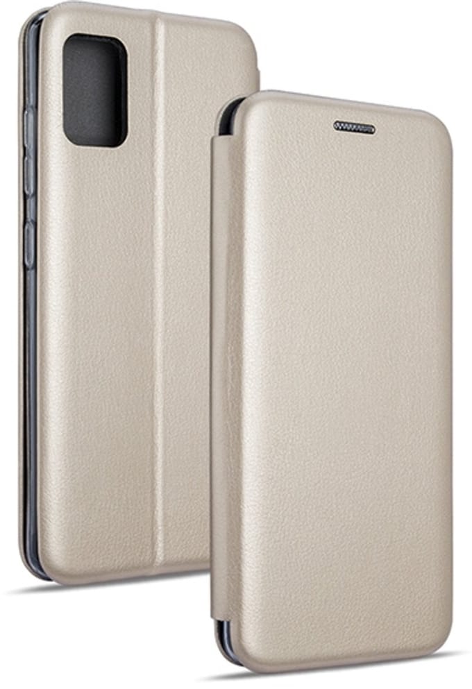 Beline - Samsung A20s - Hoesje met Klap - Magnetisch - Goud