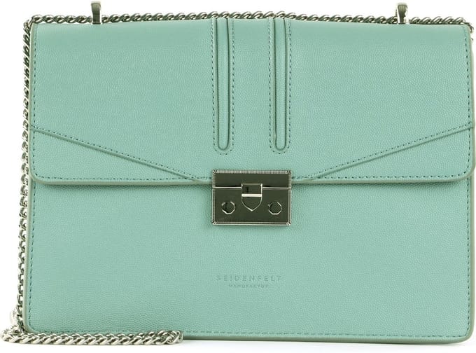 SEIDENFELT MANUFAKTUR Avondtas Schoudertas Roros Big Light Aqua Turquoise