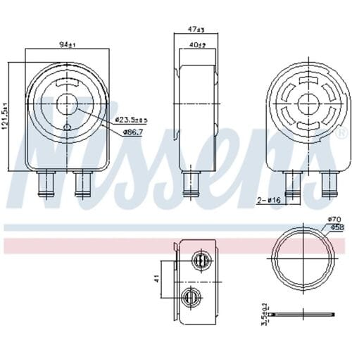 Olie radiator NISSENS 91451