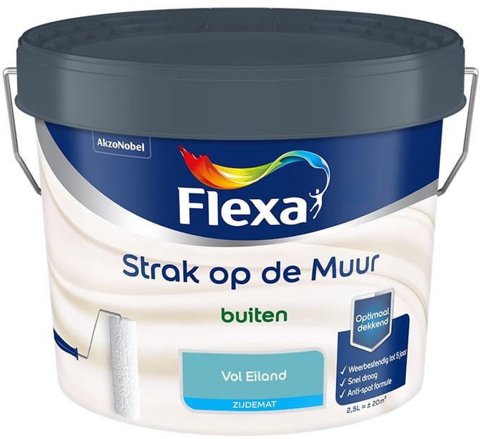 Flexa - Strak Op De Muur Buiten Zijdemat - Vol Eiland - Mengverf - 2,5 L