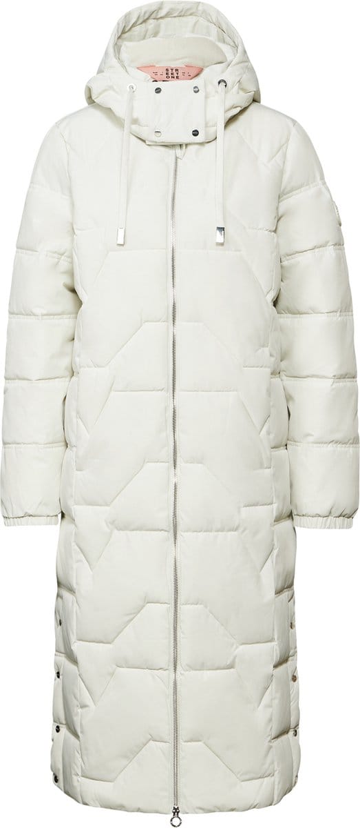 Street One long padded Jacket with Teflon - Dames Jas - frosty grey - Maat 42