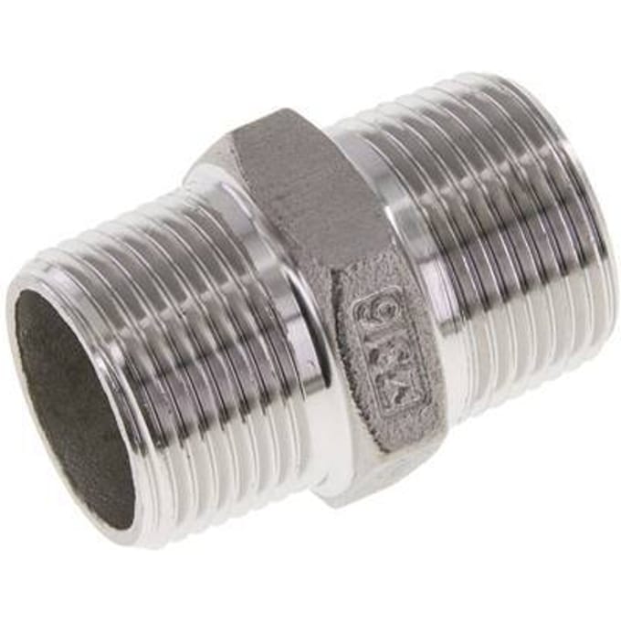 3/4'' NPT RVS Borstnippel 16 Bar