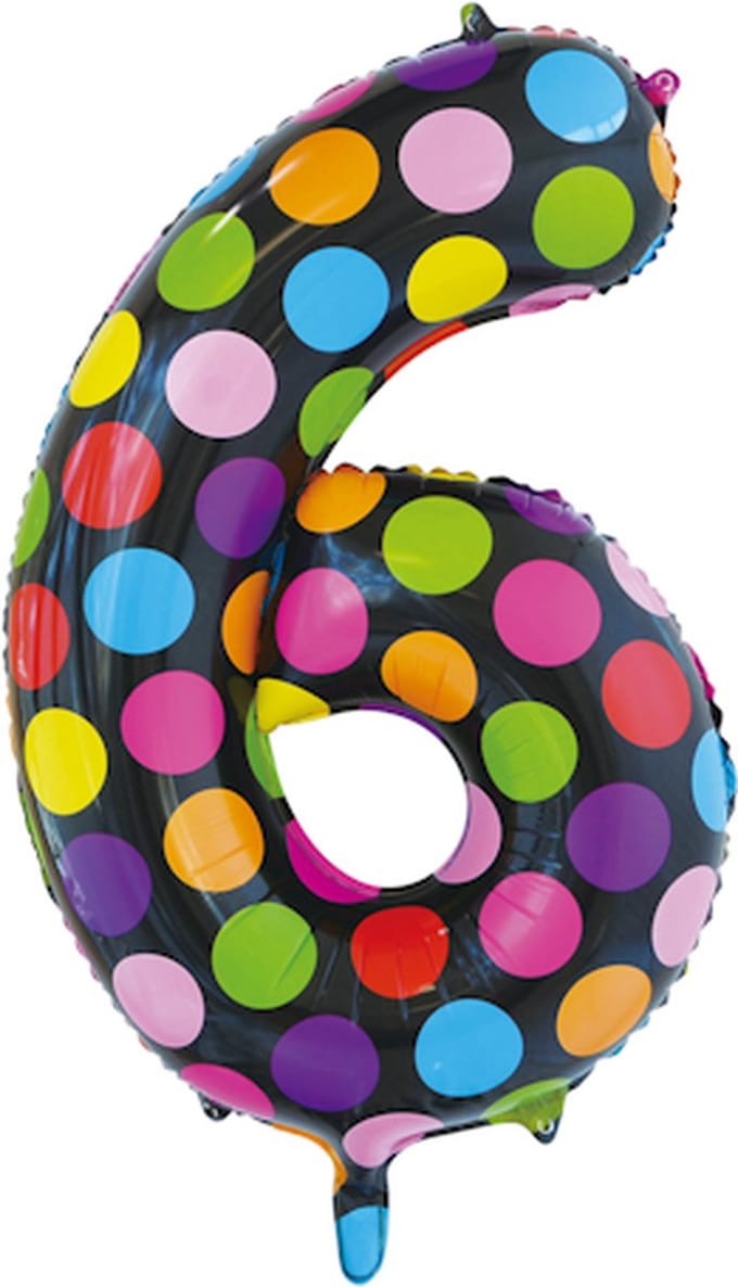 Folieballon 34" nmr. 6 - Stippen