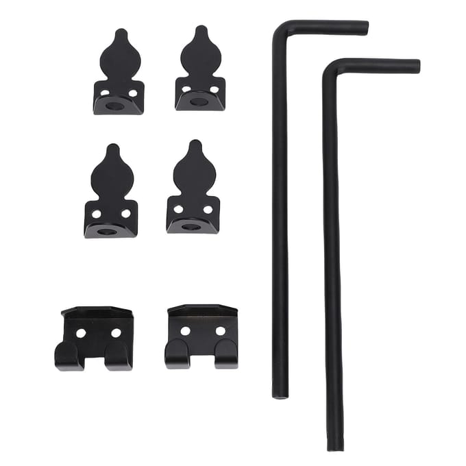 2 Pièces Verrou de Canne Robuste Porte Barre de Chute Verrouillage Efficace Acier Résistant aux Intempéries Quincaillerie de Verrou de Porte